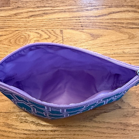 Clinique Geometric Blue and Purple Cosmetic Bag with Jonathan Adler Tag -Clean! - Picture 7 of 8